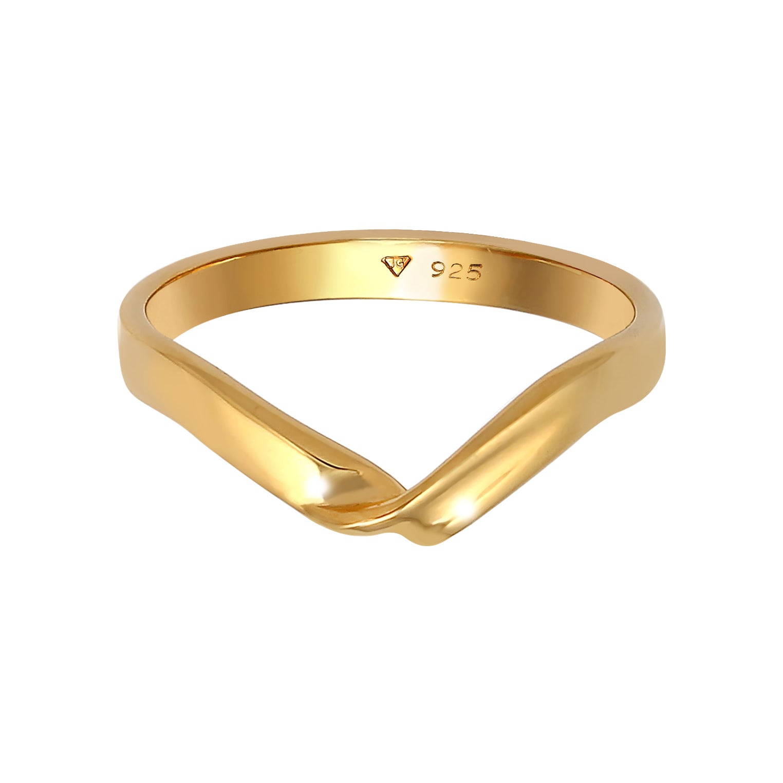 Gold - Elli | Ring Knoten | 925 Sterling Silber vergoldet