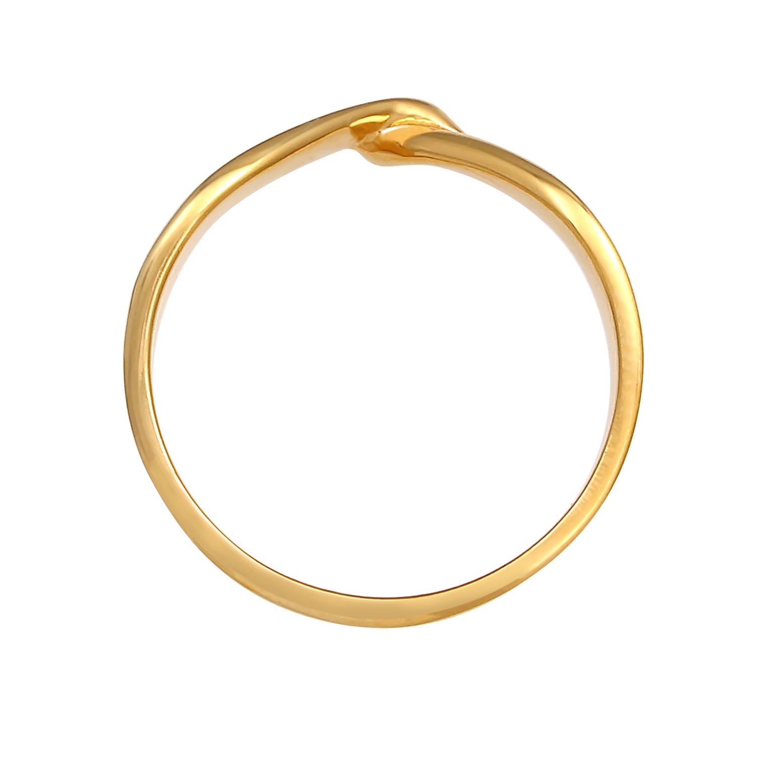 Gold - Elli | Ring Knoten | 925 Sterling Silber vergoldet