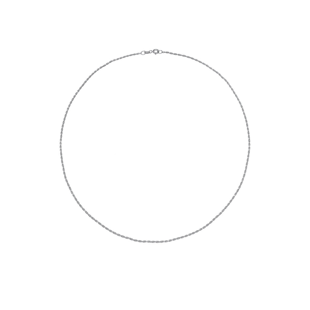 Silber - Elli | Kordel-Halskette Fein | 925er Sterling Silber