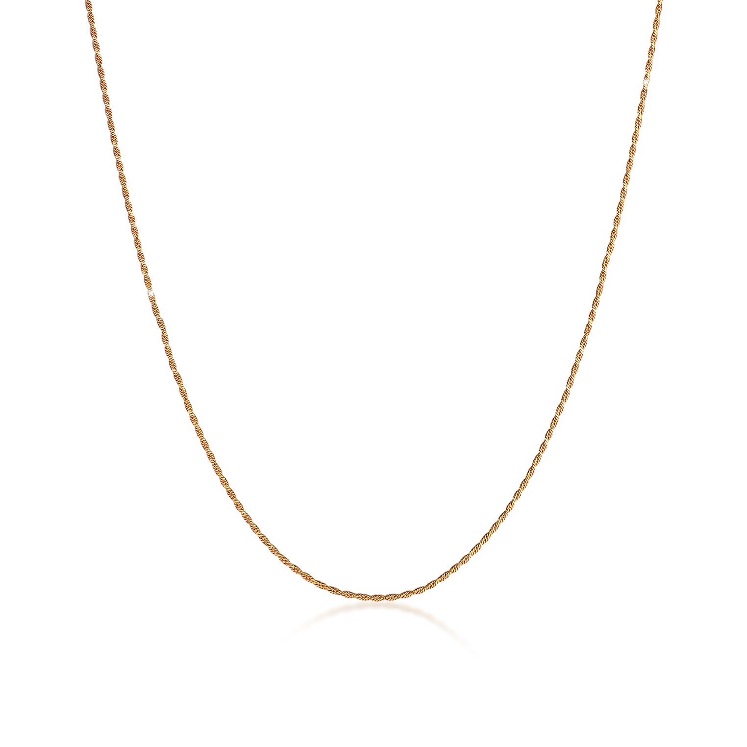 Gold - Elli | Kordel-Halskette | 925 Sterling Silber vergoldet
