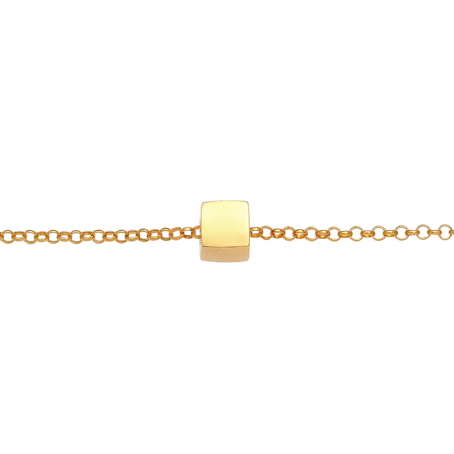 Gold - Elli | Choker Würfel | 925 Sterling Silber vergoldet