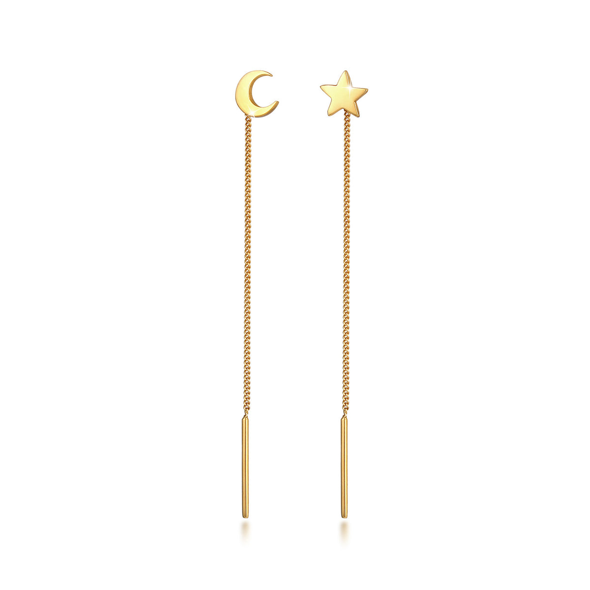Gold - Elli | Ohrhänger Astro | 925 Sterling Silber vergoldet