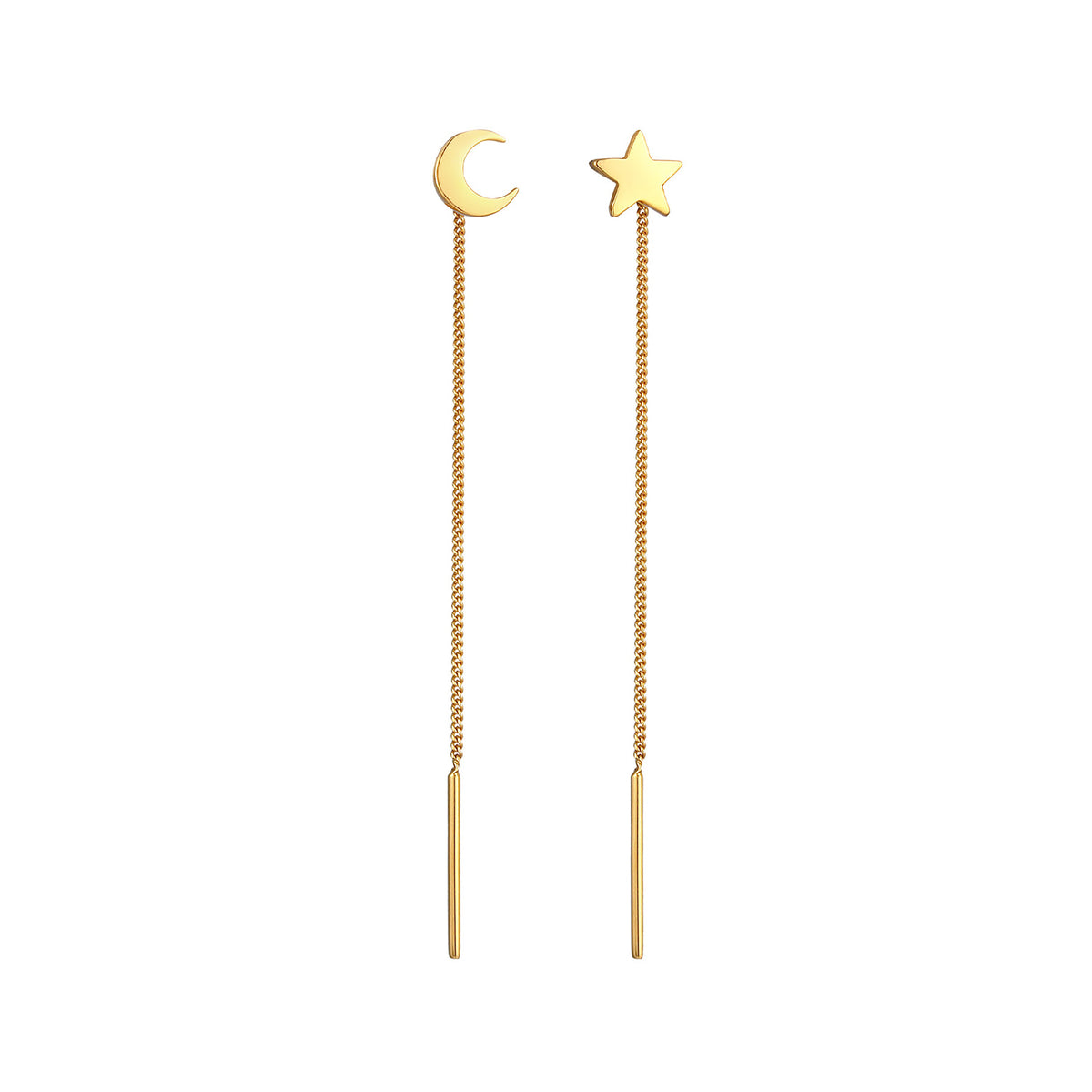 Gold - Elli | Ohrhänger Astro | 925 Sterling Silber vergoldet