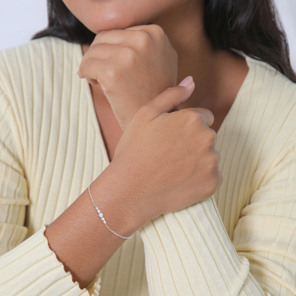 Silber - Elli | Armband | Zirkonia ( Weiß ) | 925er Sterling Silber