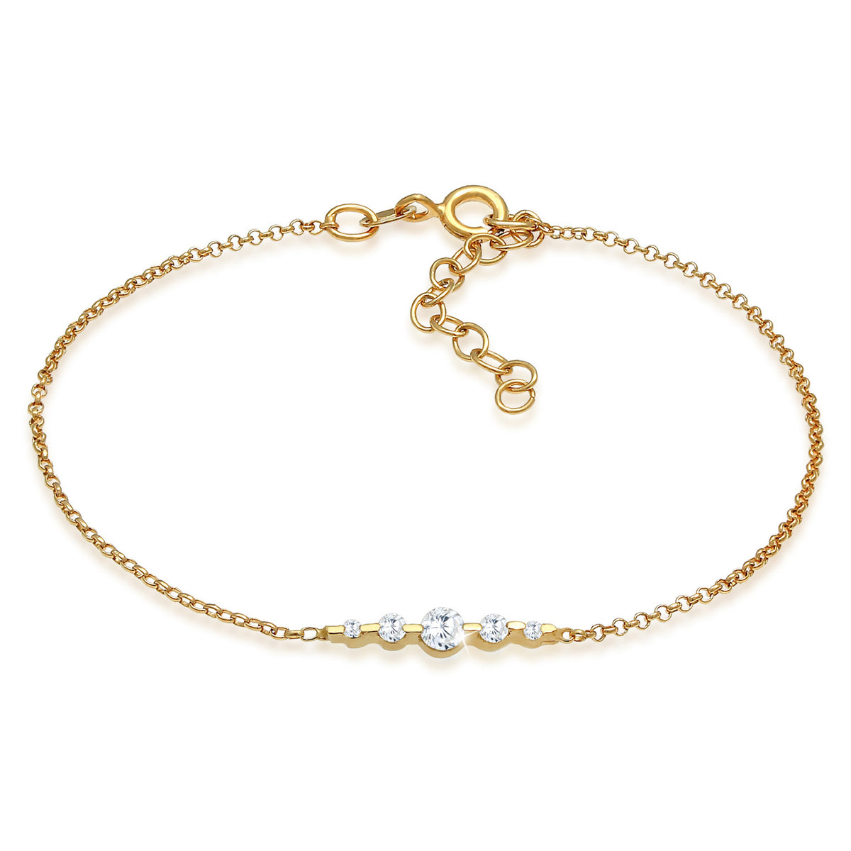 Gold - Elli | Armband | Zirkonia ( Weiß ) | 925 Sterling Silber vergoldet