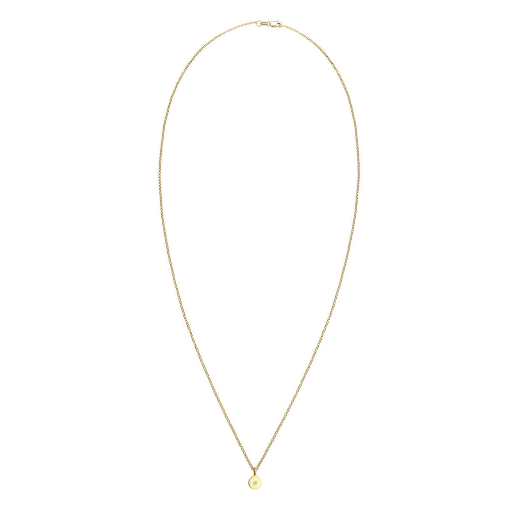 Gold - Elli DIAMONDS | Halskette Geo | Diamant (Weiß, 0,015 ct) | 375 Gelbgold