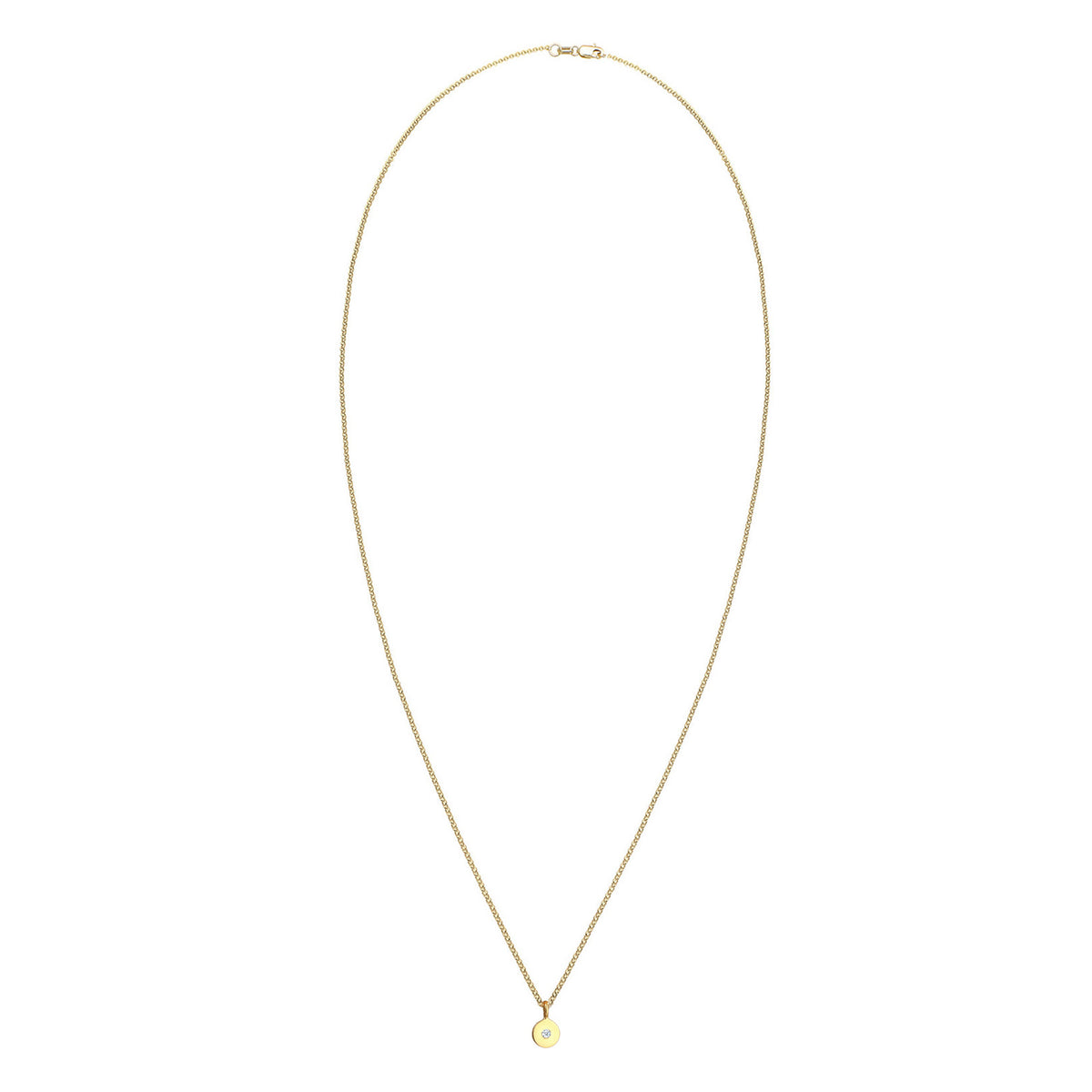 Gold - Elli DIAMONDS | Halskette Geo | Diamant (Weiß, 0,015 ct) | 375 Gelbgold