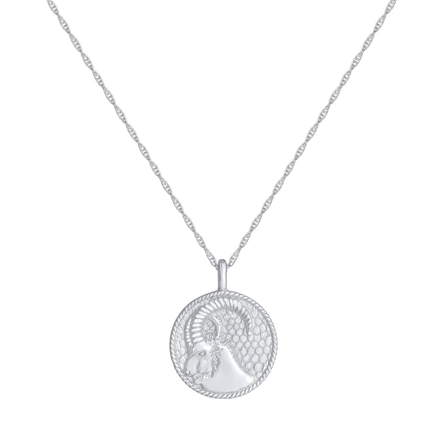 Silber - Elli | Halskette Sternzeichen Steinbock | 925 Sterling Silber