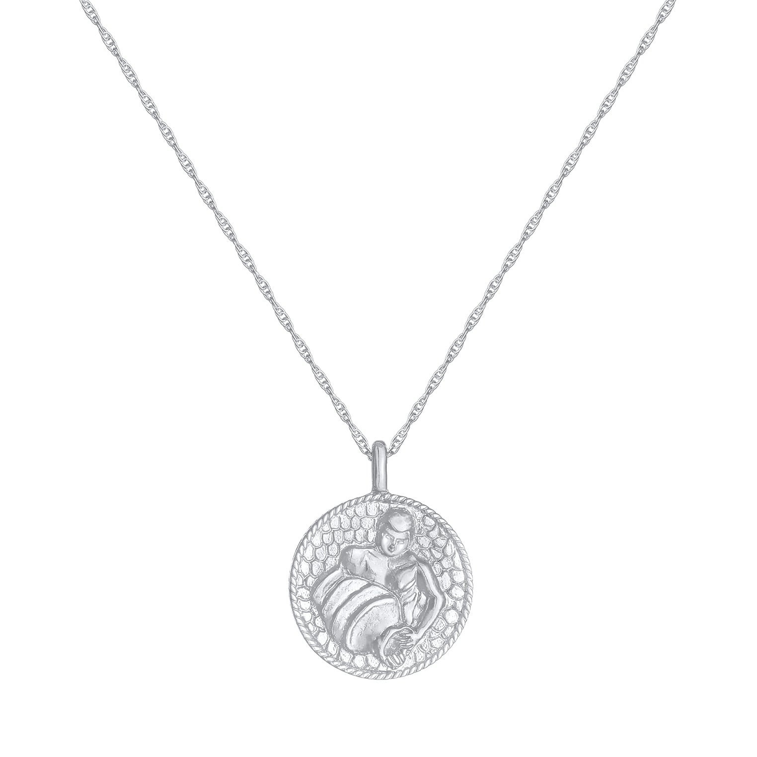 Silber - Elli | Halskette Sternzeichen Wassermann | 925er Sterling Silber