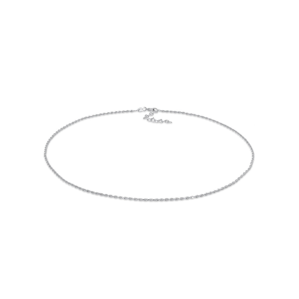 Silber - Elli | Kordel-Choker Fein | 925er Sterling Silber
