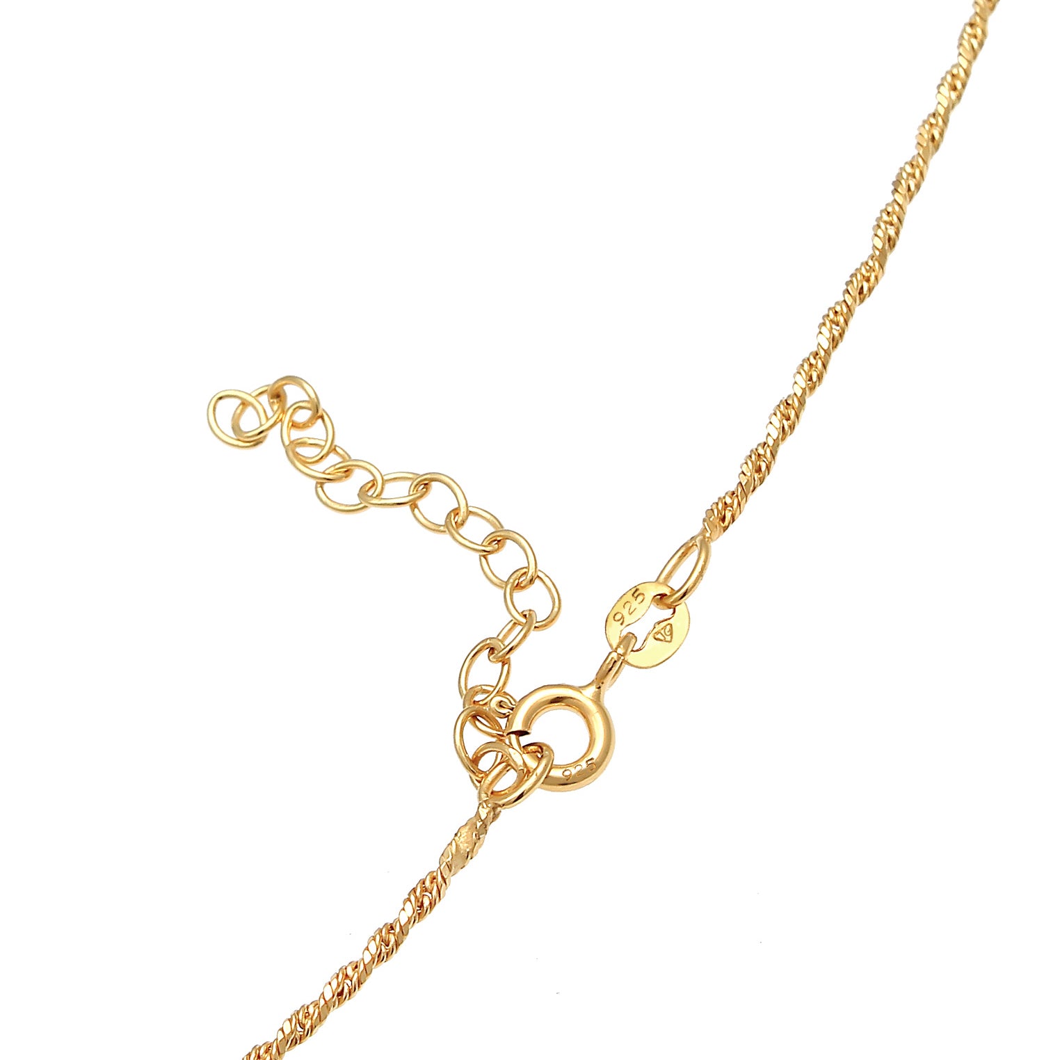 Gold - Elli | Kordel-Choker | 925 Sterling Silber vergoldet