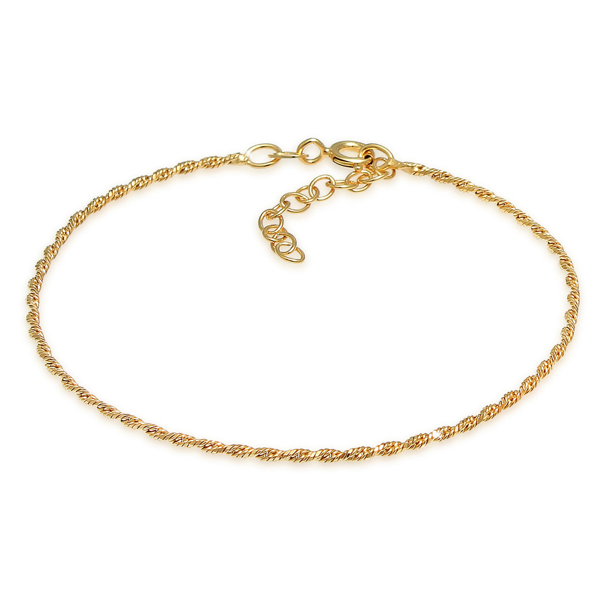 Gold - Elli | Kordel-Armband | 925 Sterling Silber vergoldet