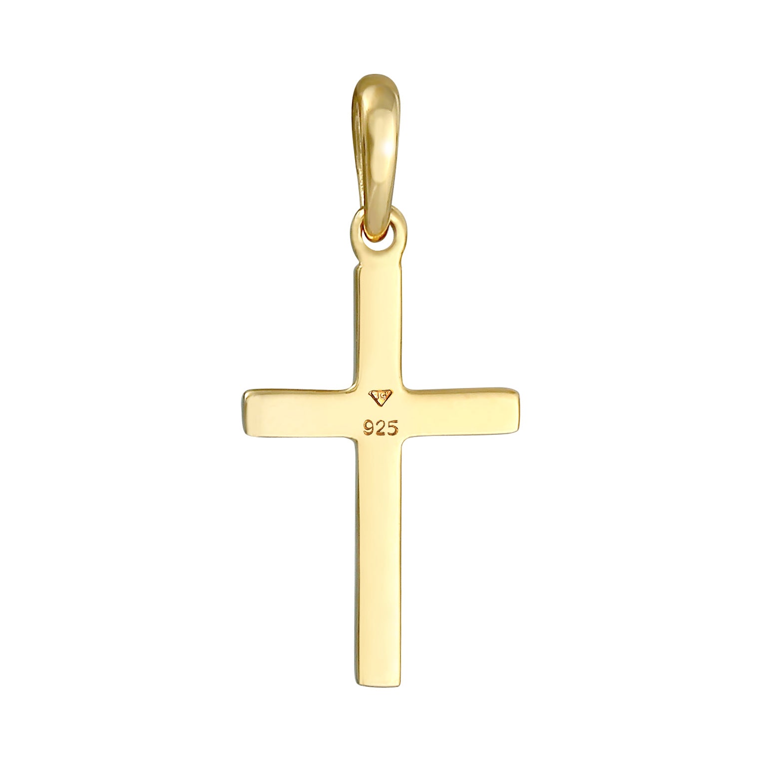 Gold - Elli | Anhänger Kreuz | 925 Sterling Silber vergoldet