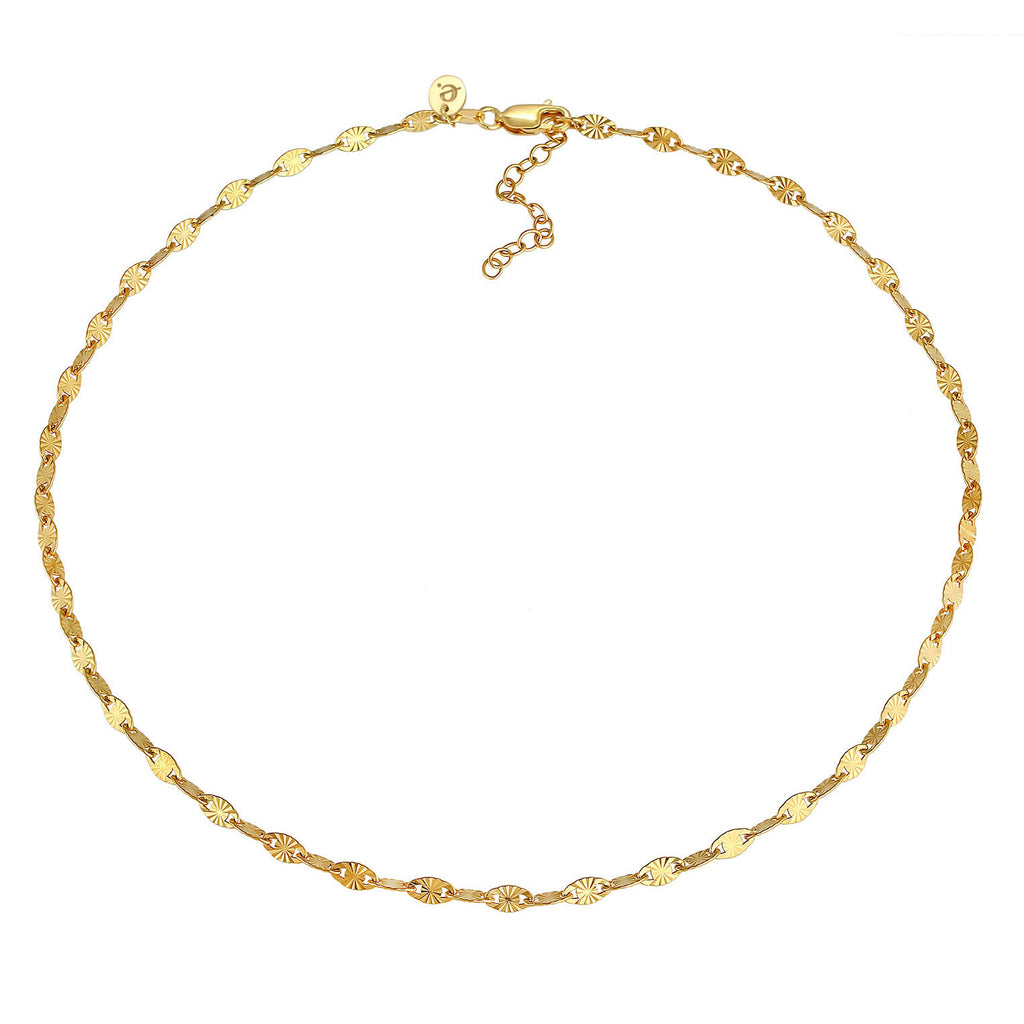 Gold - Elli PREMIUM | Vintage-Choker | 925 Sterling Silber vergoldet