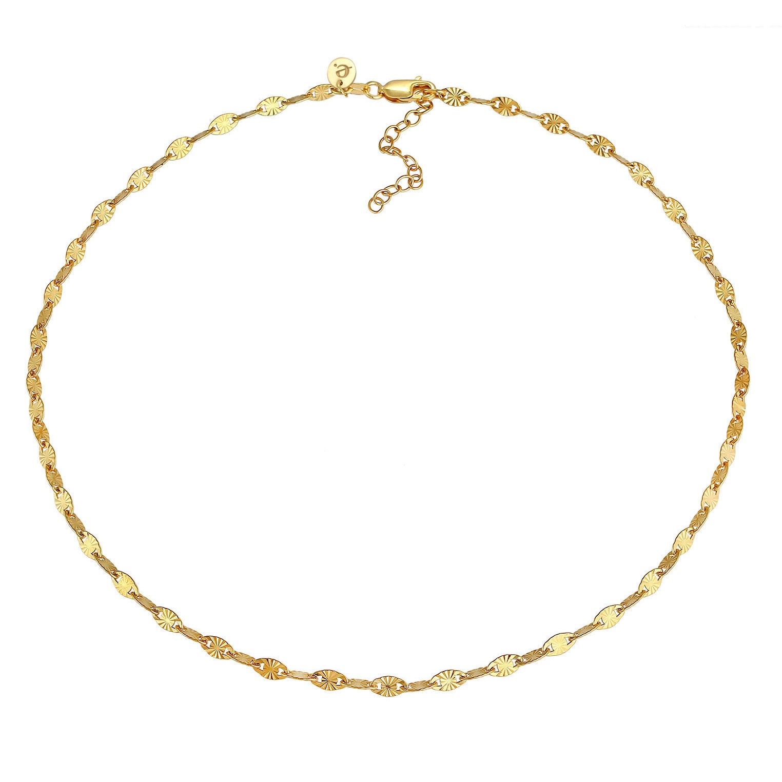 Gold - Elli PREMIUM | Vintage-Choker | 925 Sterling Silber vergoldet