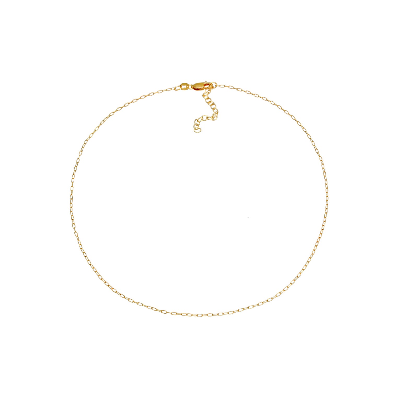 Gold - Elli | Choker Oval | 925 Sterling Silber vergoldet