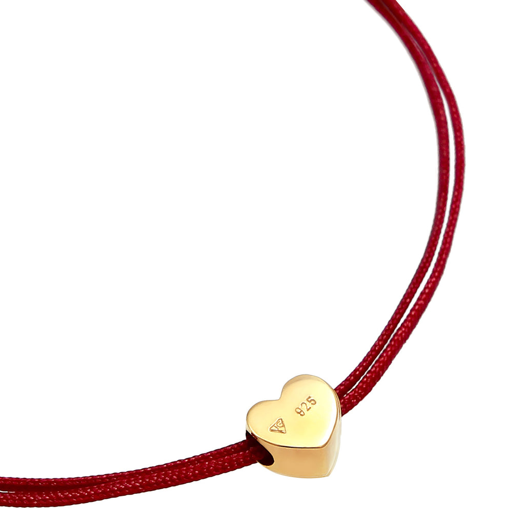 Gold - Elli | Armband Herz | 925 Sterling Silber vergoldet