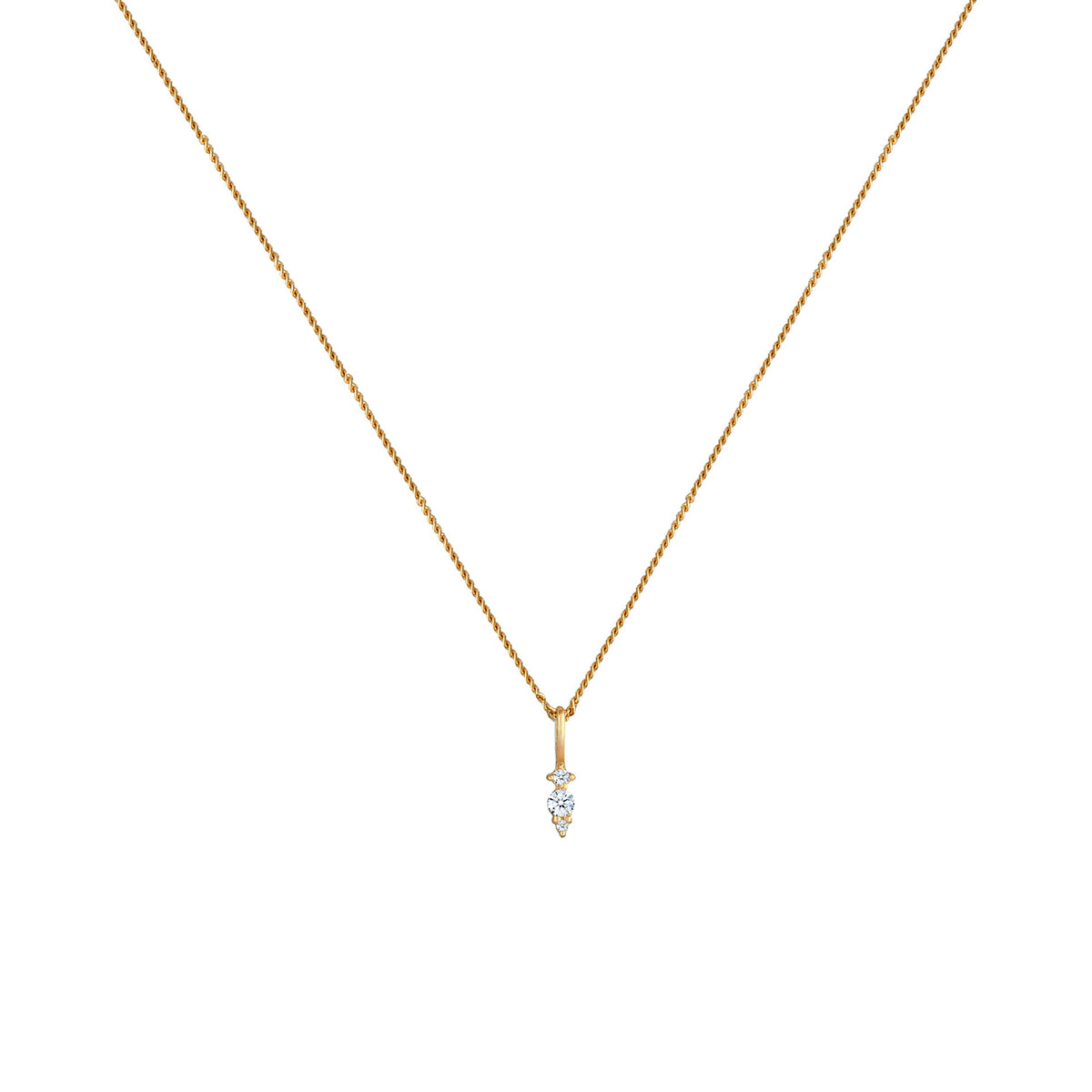 Gold - Elli DIAMONDS | Halskette | Diamant (Weiß, 0,05 ct) | 585 Gelbgold