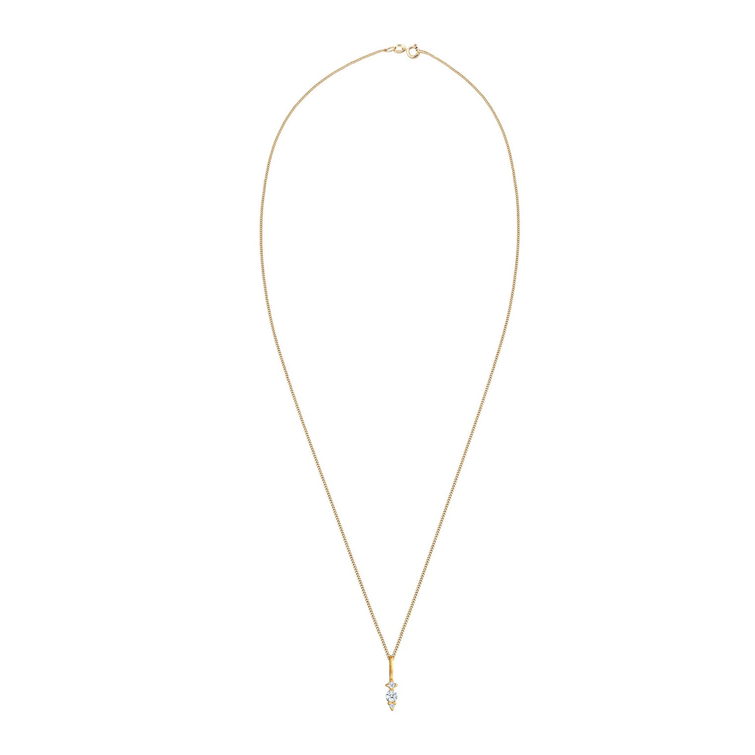 Gold - Elli DIAMONDS | Halskette | Diamant ( Weiß, 0,05 ct ) | 585 Gelbgold