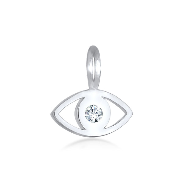 Anhänger Evil Eye  Kristall ( Weiß ) – Elli Jewelry