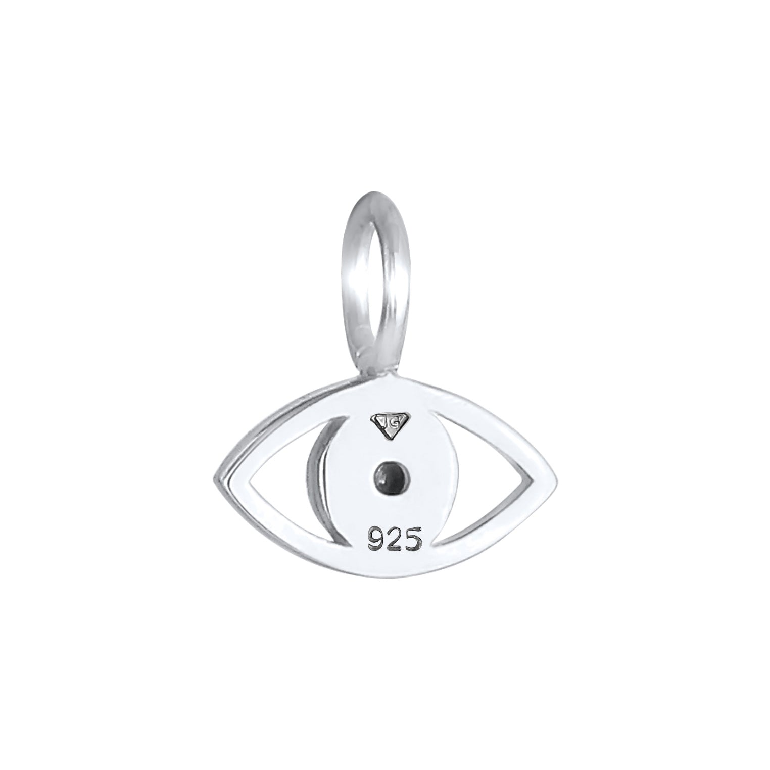 Silber - Elli | Anhänger Evil Eye | Kristall ( Weiß ) | 925er Sterling Silber