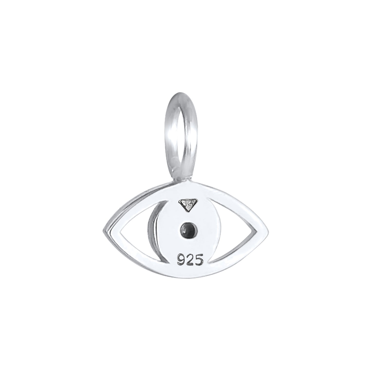 Silber - Elli | Anhänger Evil Eye | Mit Kristallen von Swarovski® (Weiß) | 925er Sterling Silber