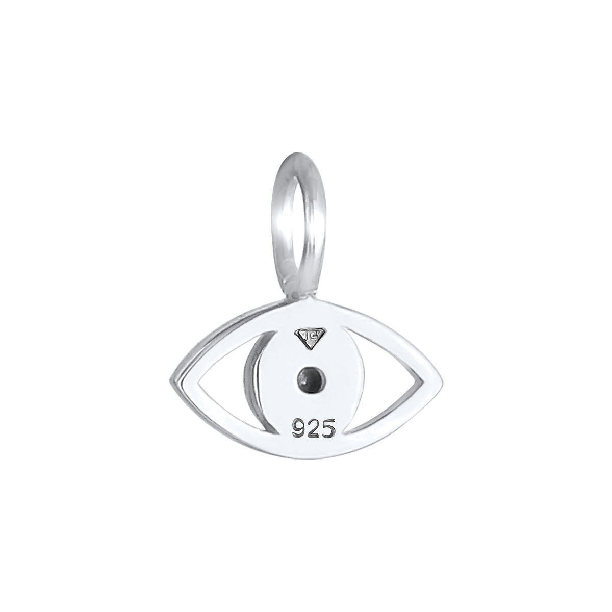 Silber - Elli | Anhänger Evil Eye | Mit Kristallen von Swarovski® (Weiß) | 925er Sterling Silber