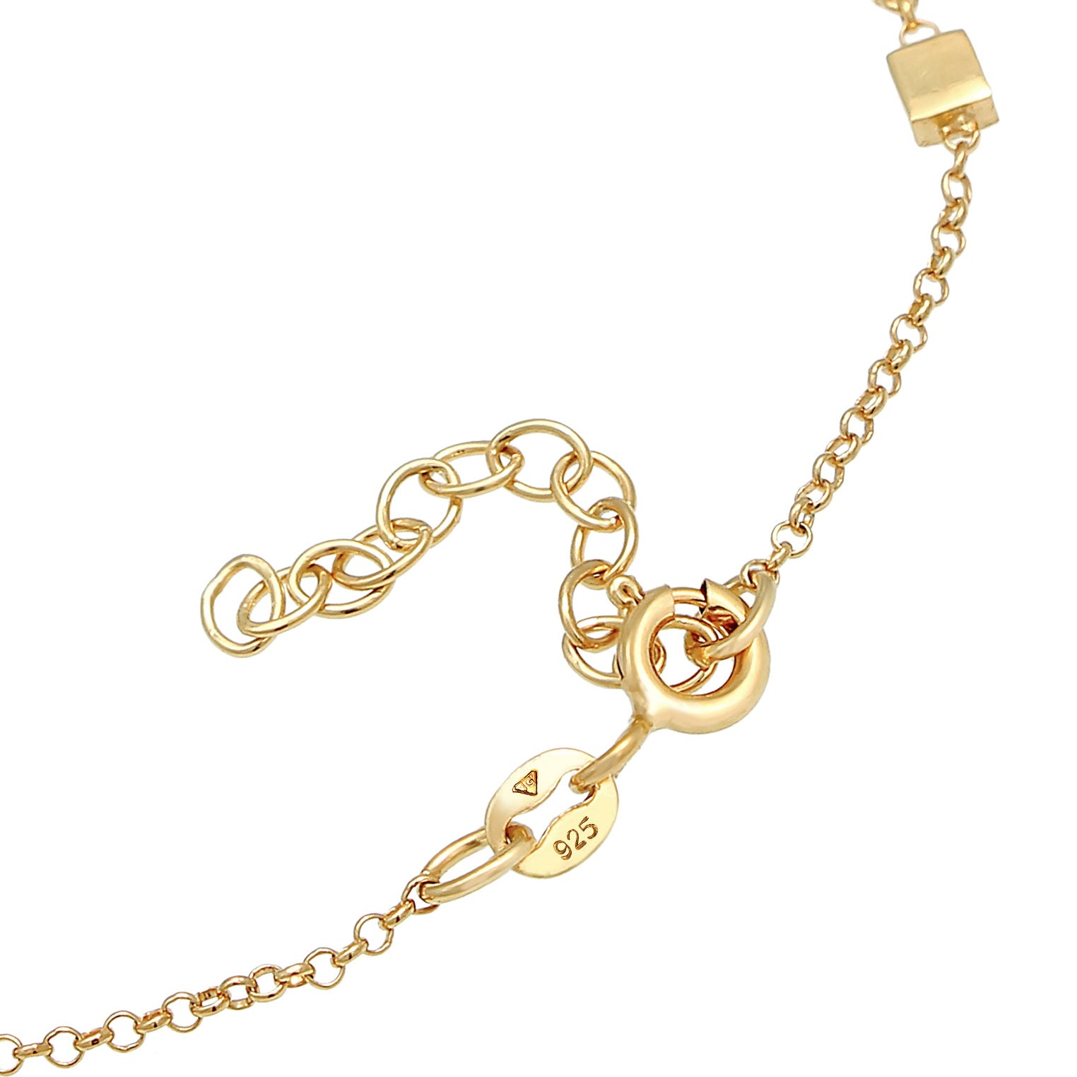 Gold - Elli | Armband | Quarz ( Rosa ) | 925 Sterling Silber vergoldet