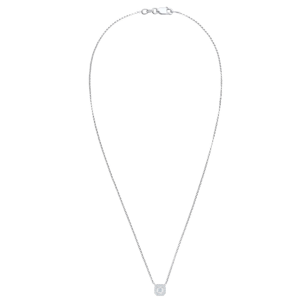 Silber - Elli DIAMONDS | Halskette | Diamant ( Weiß, 0,16 ct ) | 925er Sterling Silber
