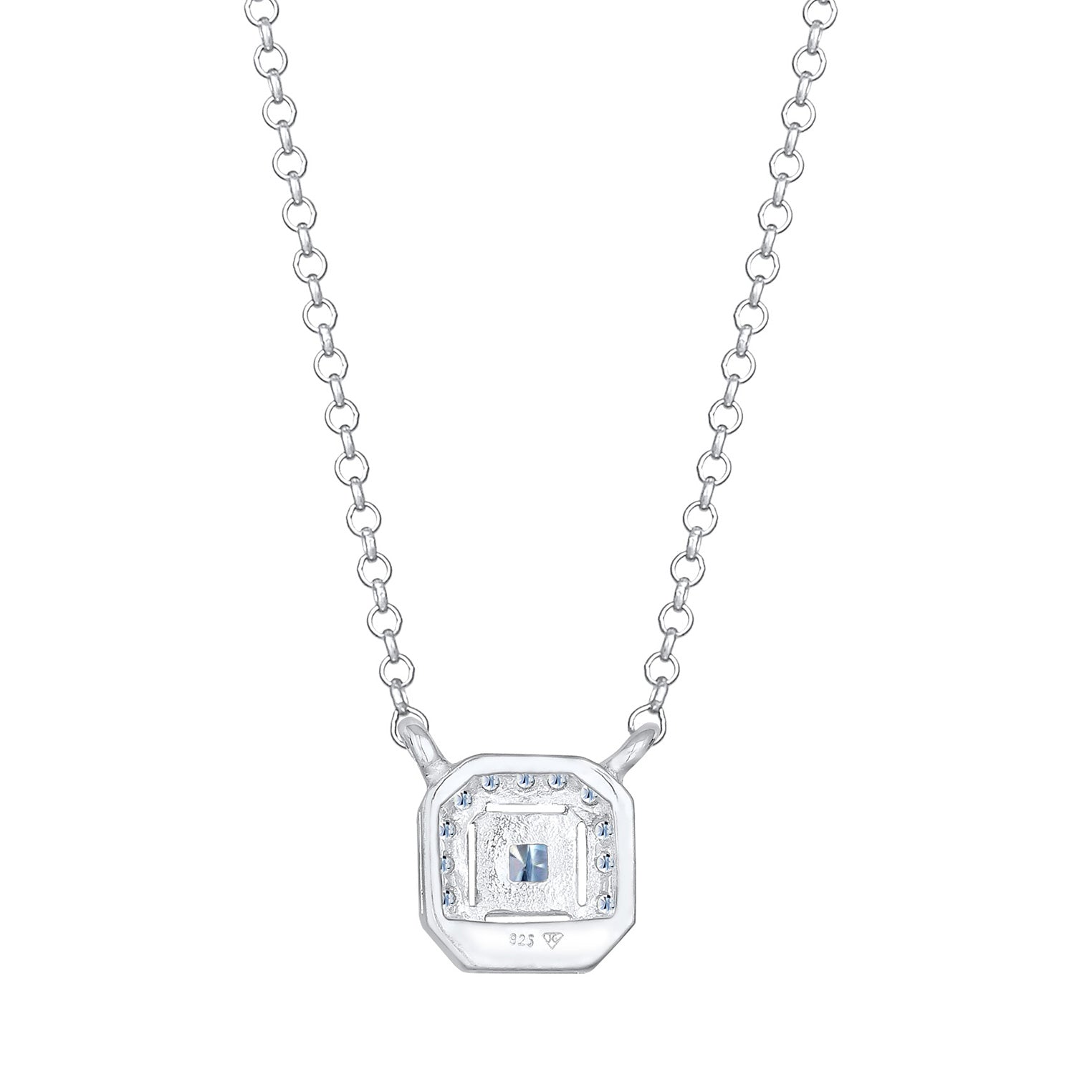 Silber - Elli DIAMONDS | Halskette | Diamant ( Weiß, 0,16 ct ) | 925er Sterling Silber