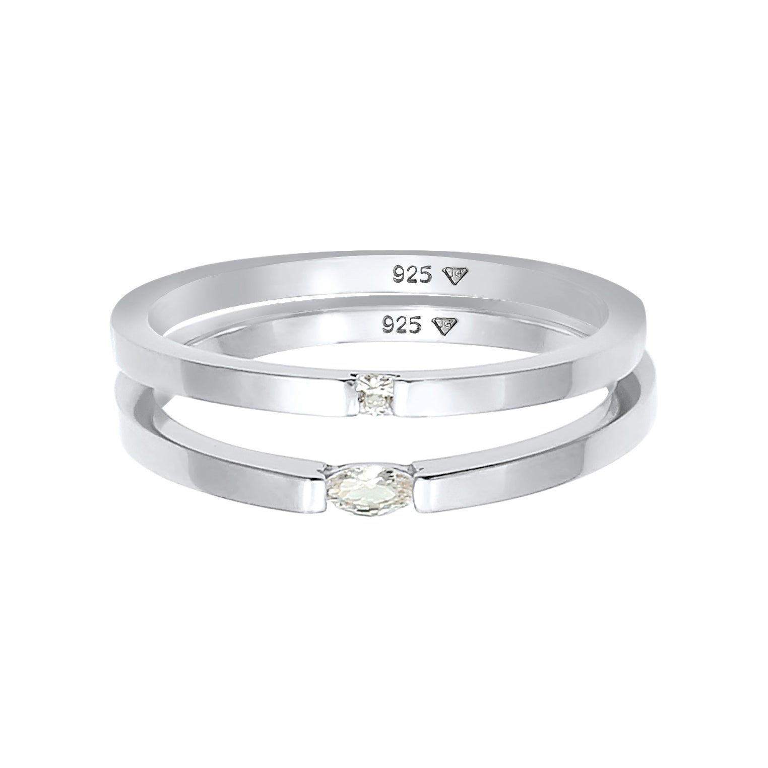 Silber - Elli | Ring | Zirkonia ( Weiß ) | 925er Sterling Silber