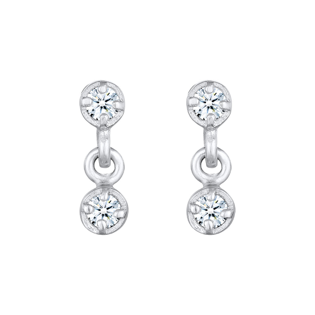 Silber - Elli DIAMONDS | Ohrstecker | Diamant ( Weiß, 0,12 ct ) | 925er Sterling Silber