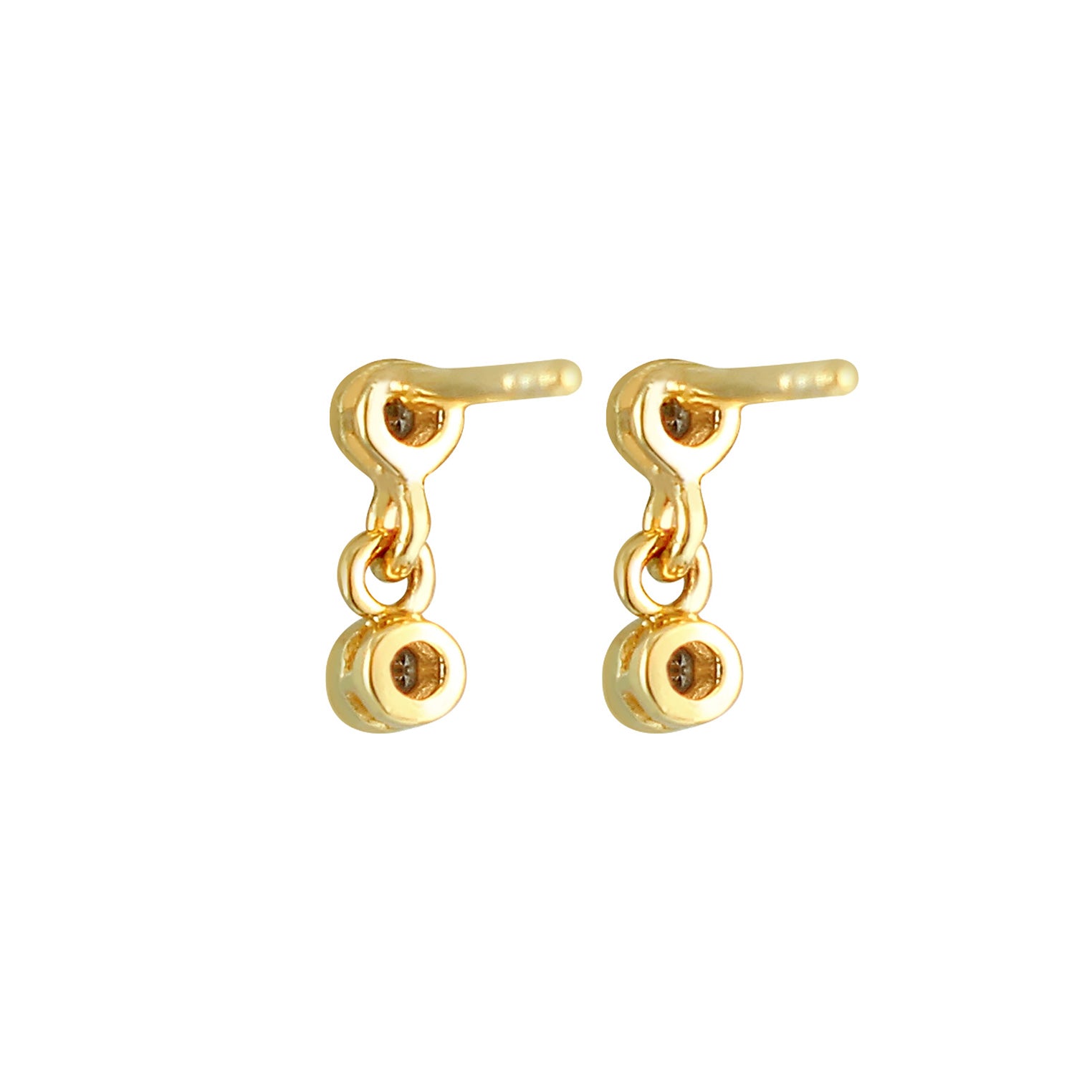 Gold - Elli DIAMONDS | Ohrstecker | Diamant ( Weiß, 0,12 ct ) | 925 Sterling Silber vergoldet