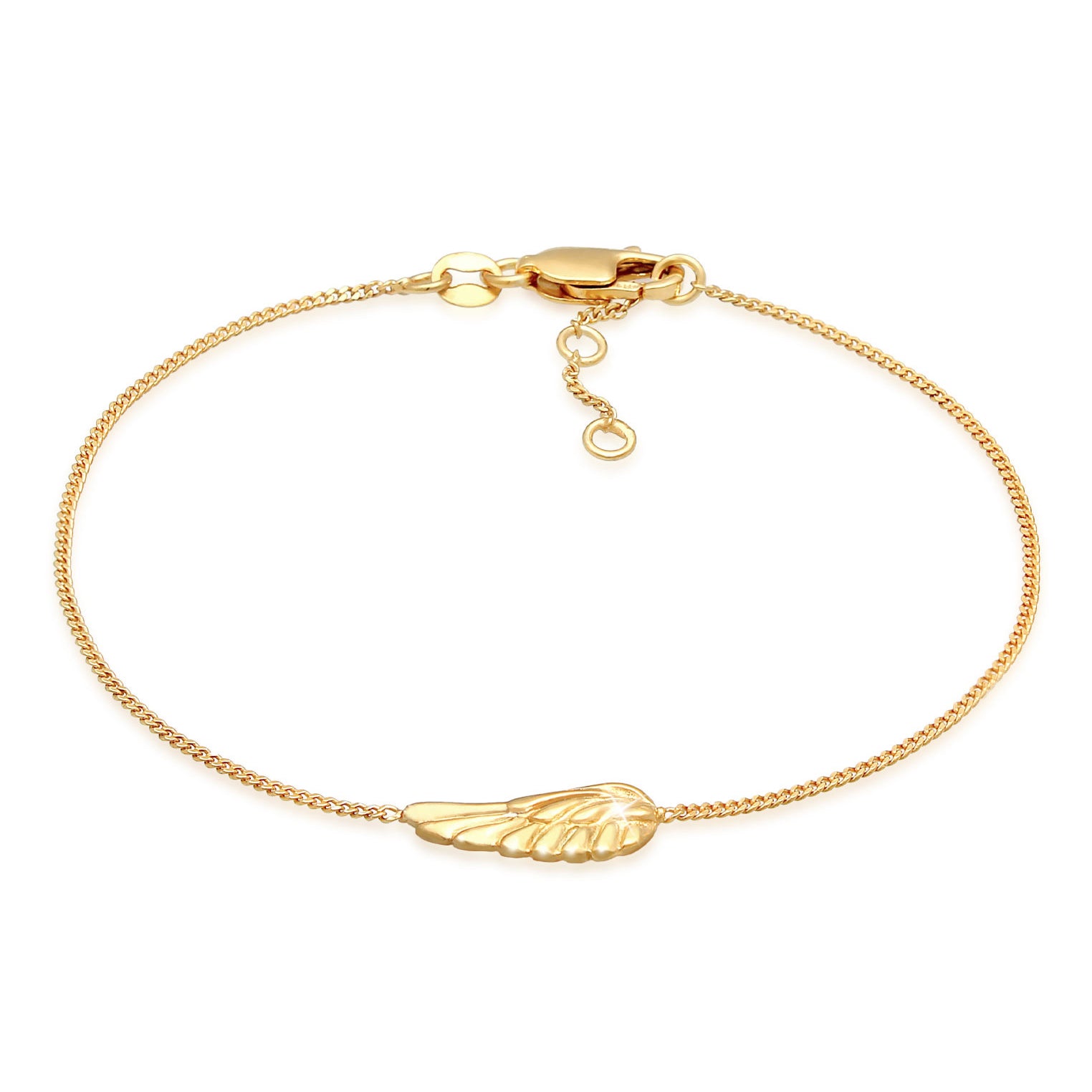 Gold - Elli PREMIUM | Armband Flügel | 375 Gelbgold