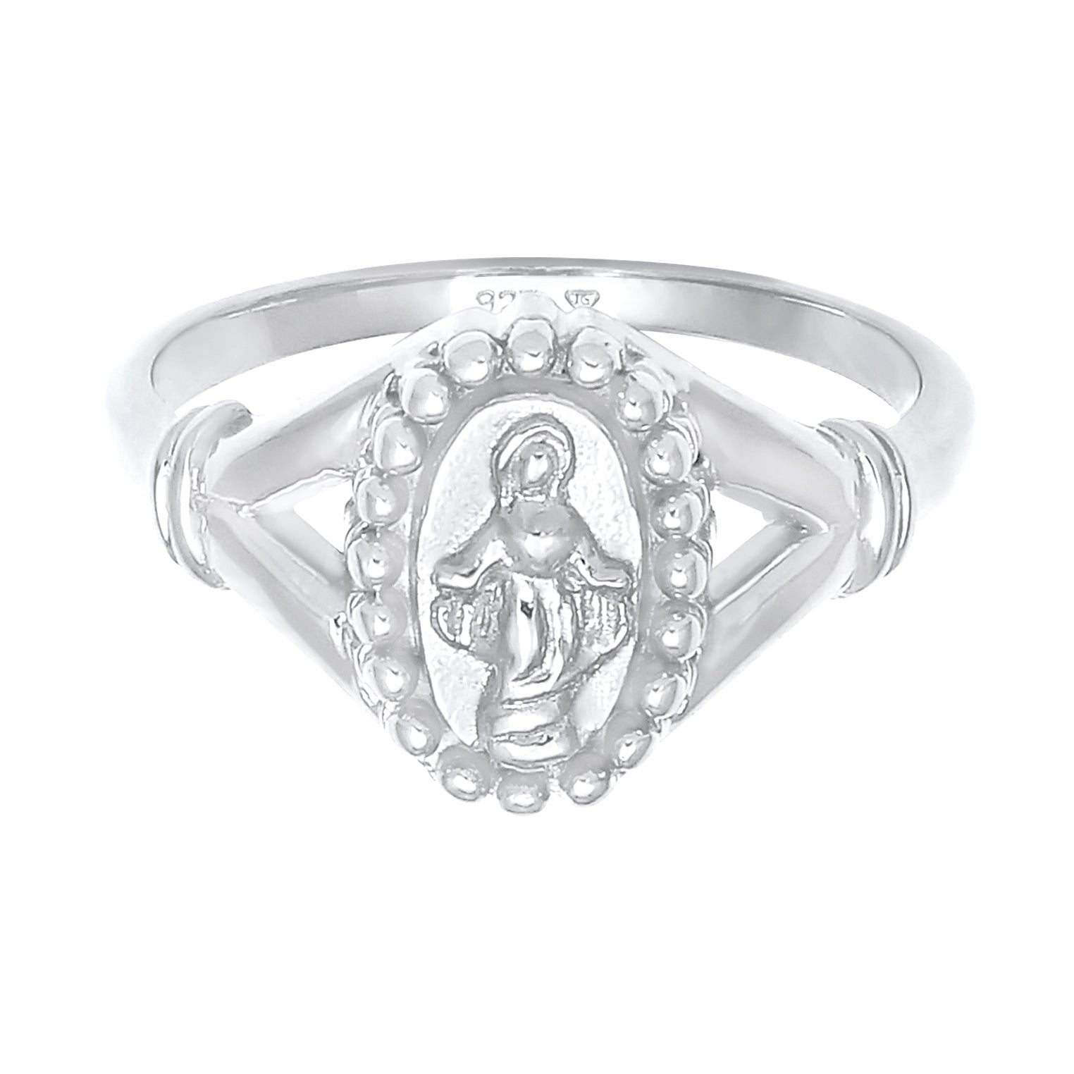 Silber - Elli | Ring Marienbild | 925er Sterling Silber