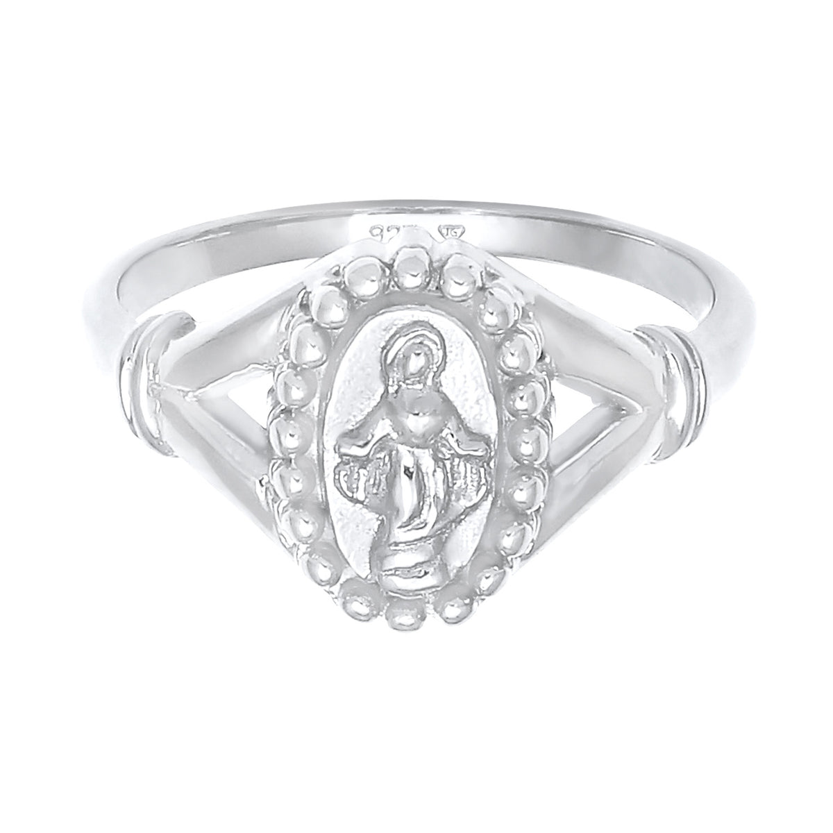 Silber - Elli | Ring Marienbild | 925er Sterling Silber