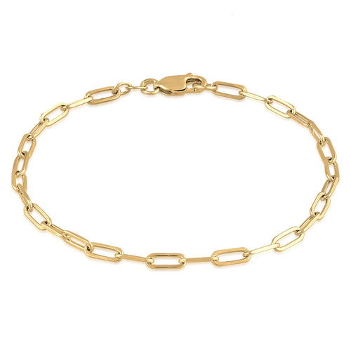 Gold - Elli | Gliederarmband | 925 Sterling Silber vergoldet