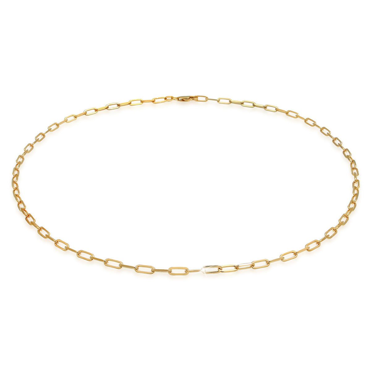 Gold - Elli | Glieder-Halskette Grob | 925 Sterling Silber vergoldet