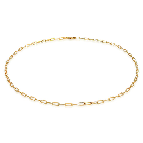 Gold - Elli | Glieder-Halskette Grob | 925 Sterling Silber vergoldet