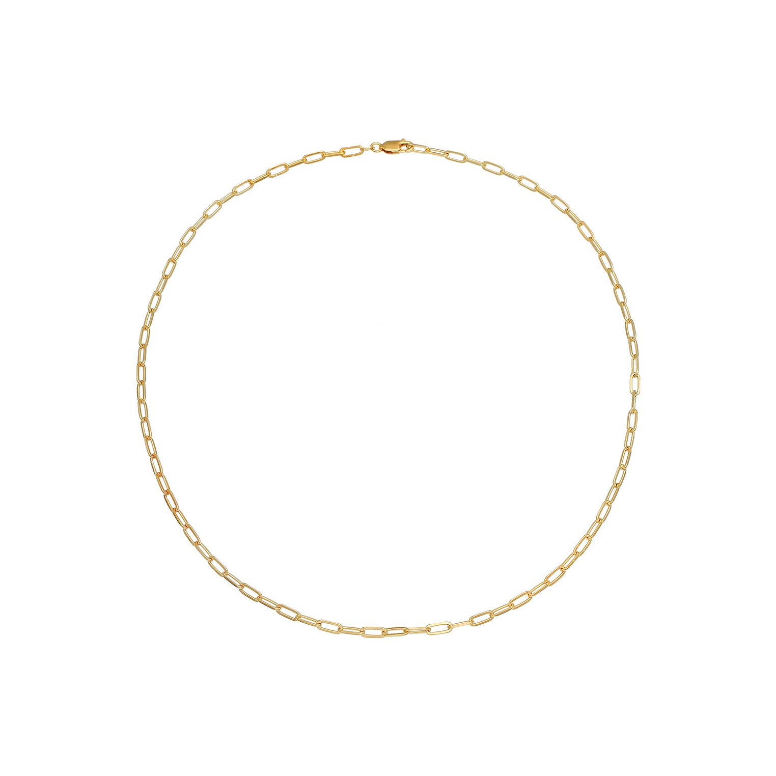 Gold - Elli | Glieder-Halskette Grob | 925 Sterling Silber vergoldet