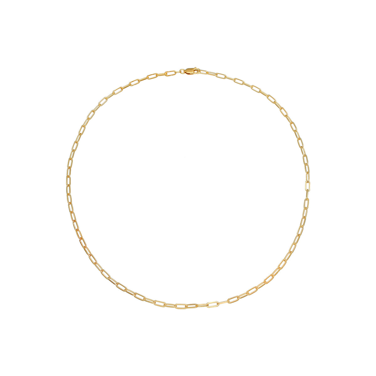 Gold - Elli | Glieder-Halskette Grob | 925 Sterling Silber vergoldet
