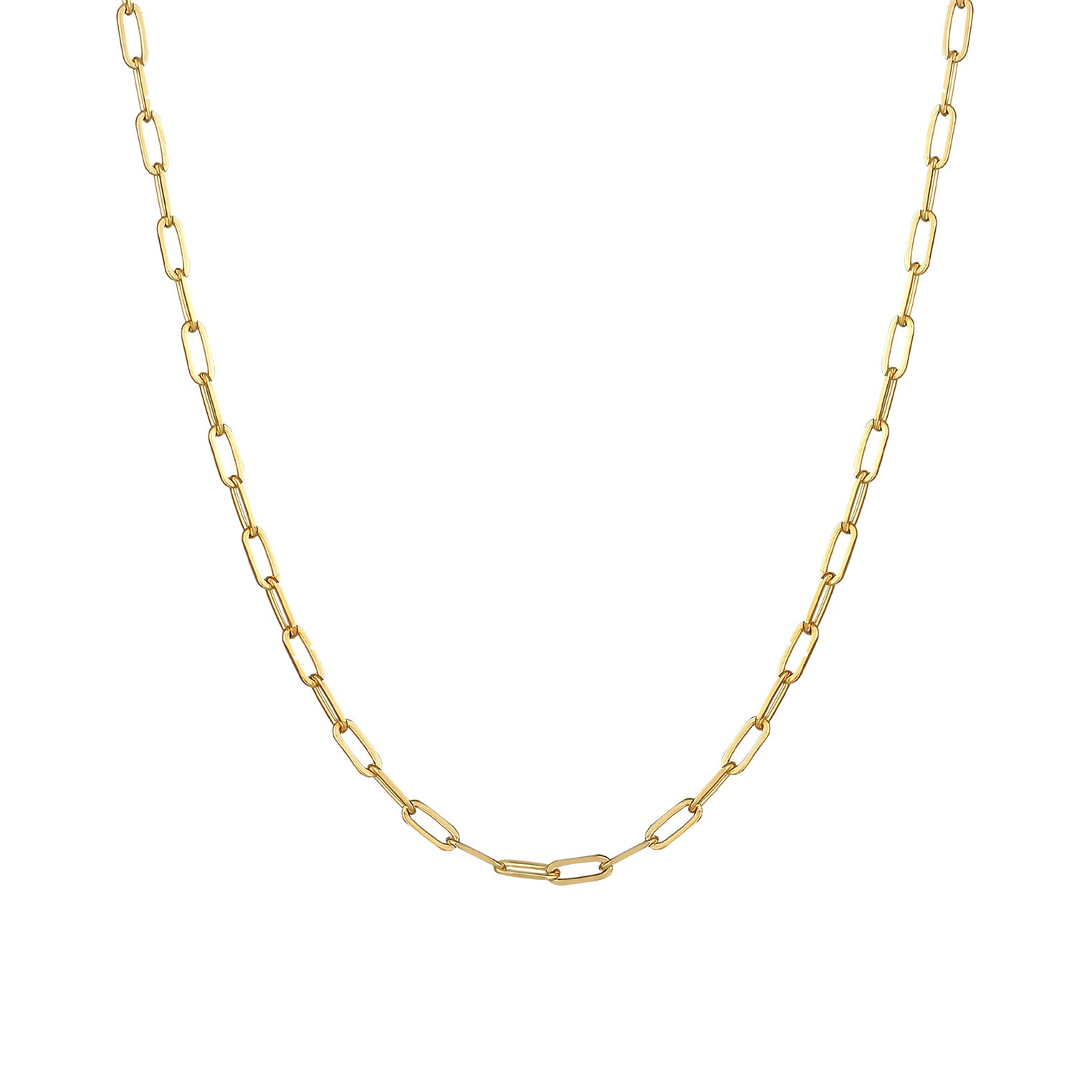 Gold - Elli | Glieder-Halskette | 925 Sterling Silber vergoldet