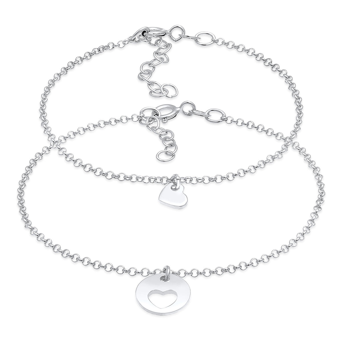 Silber - Elli | Mutter-Kind-Armbandset | 925er Sterling Silber