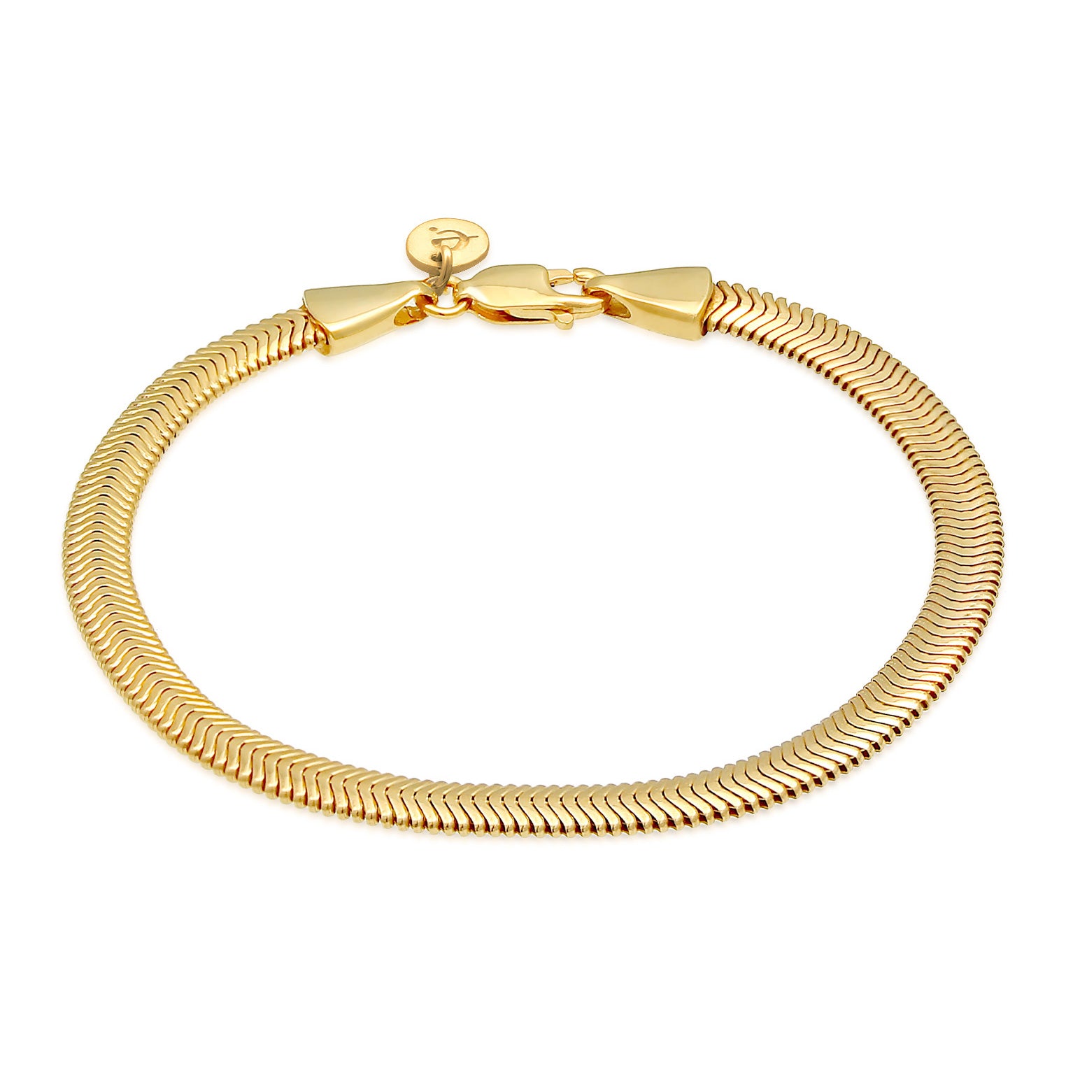 Gold - Elli PREMIUM | Schlangen-Armband | 925 Sterling Silber vergoldet