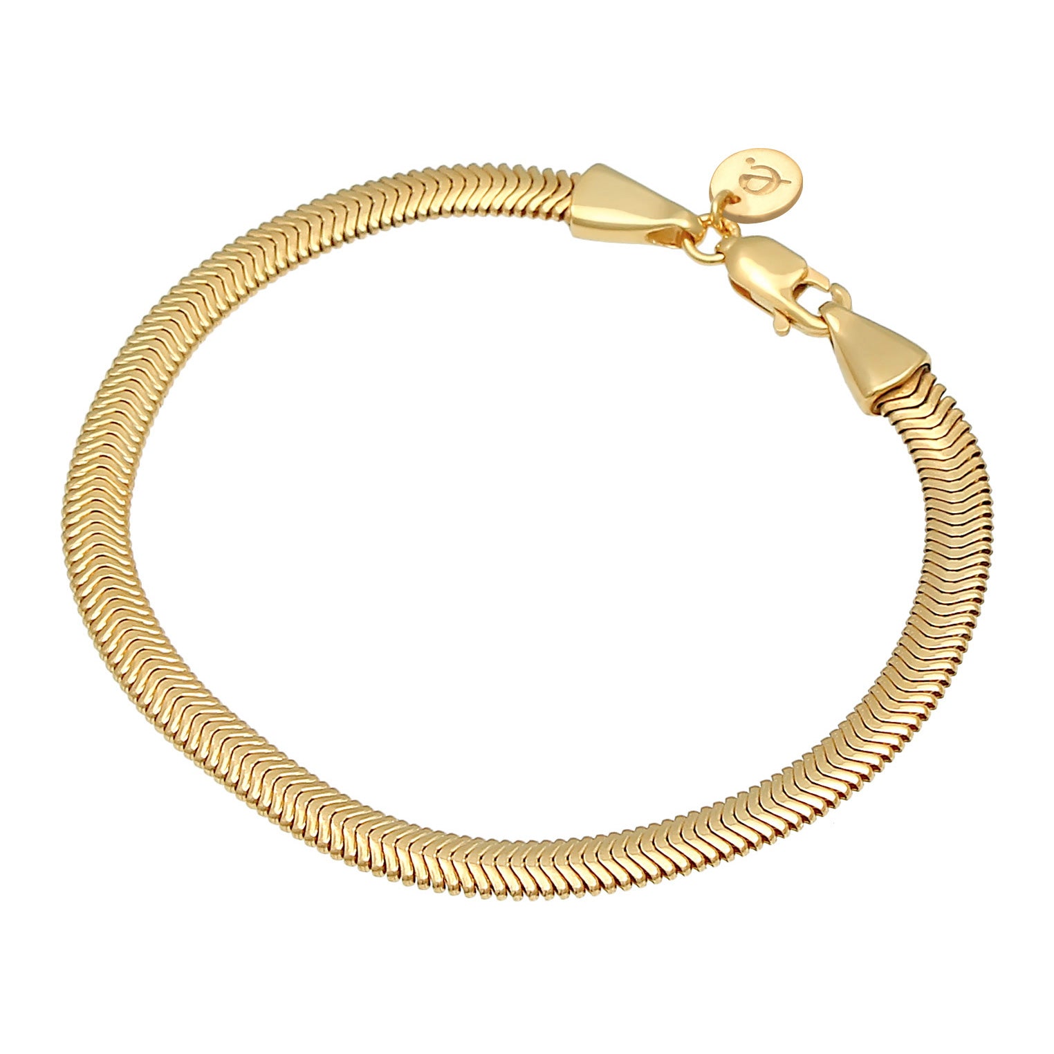 Gold - Elli PREMIUM | Schlangen-Armband | 925 Sterling Silber vergoldet
