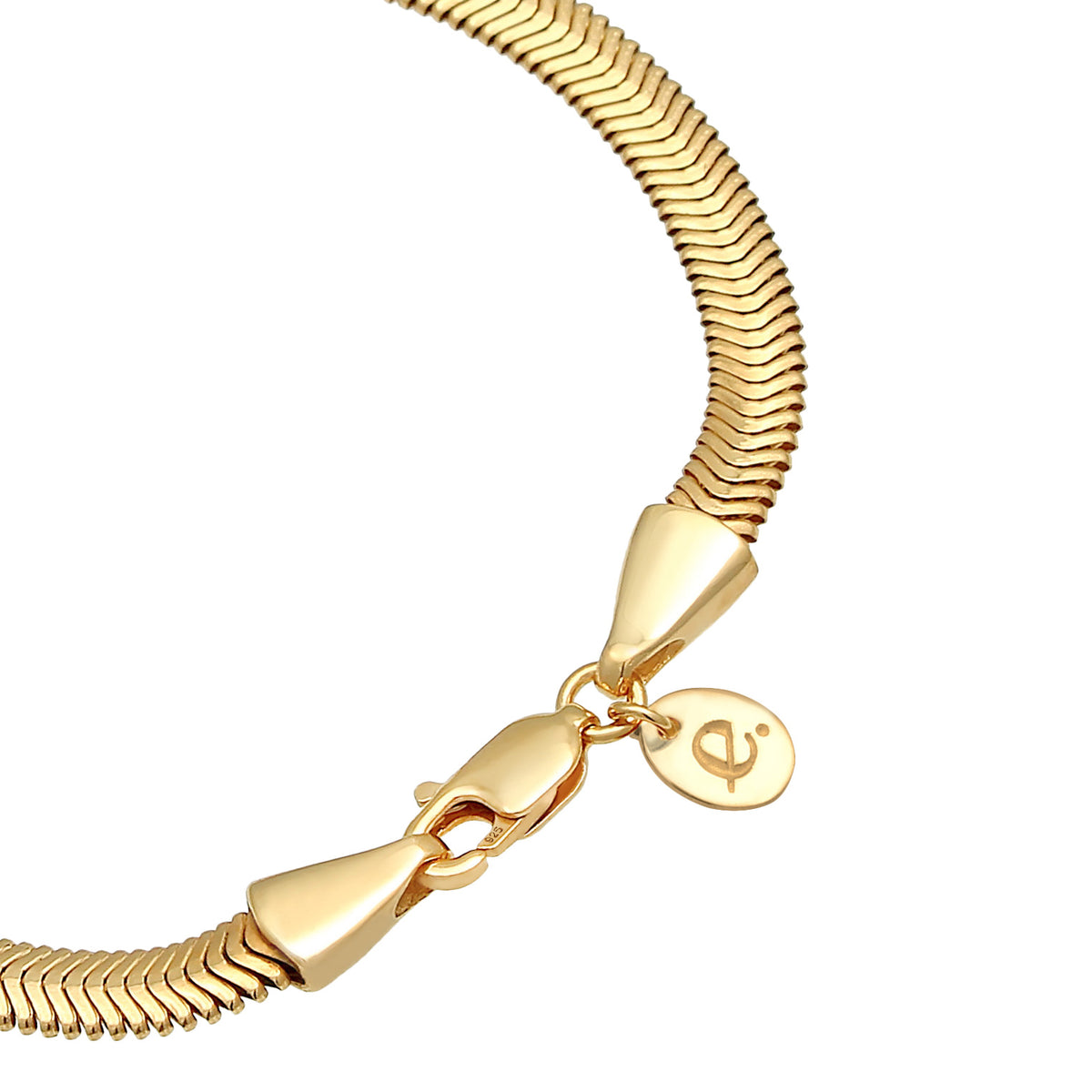 Gold - Elli PREMIUM | Schlangen-Armband | 925 Sterling Silber vergoldet