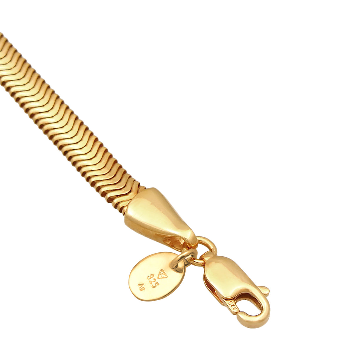 Gold - Elli PREMIUM | Schlangen-Armband | 925 Sterling Silber vergoldet