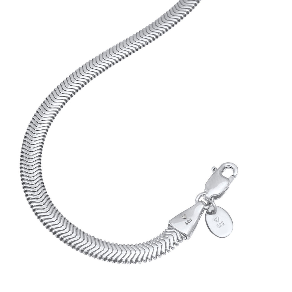 Silber - Elli PREMIUM | Schlangen-Halskette | 925er Sterling Silber