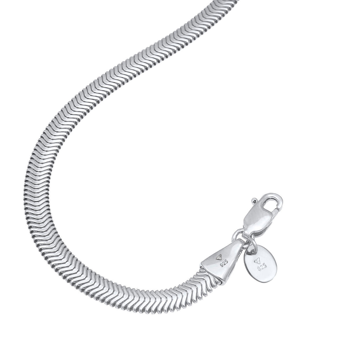 Silber - Elli PREMIUM | Schlangen-Halskette | 925er Sterling Silber