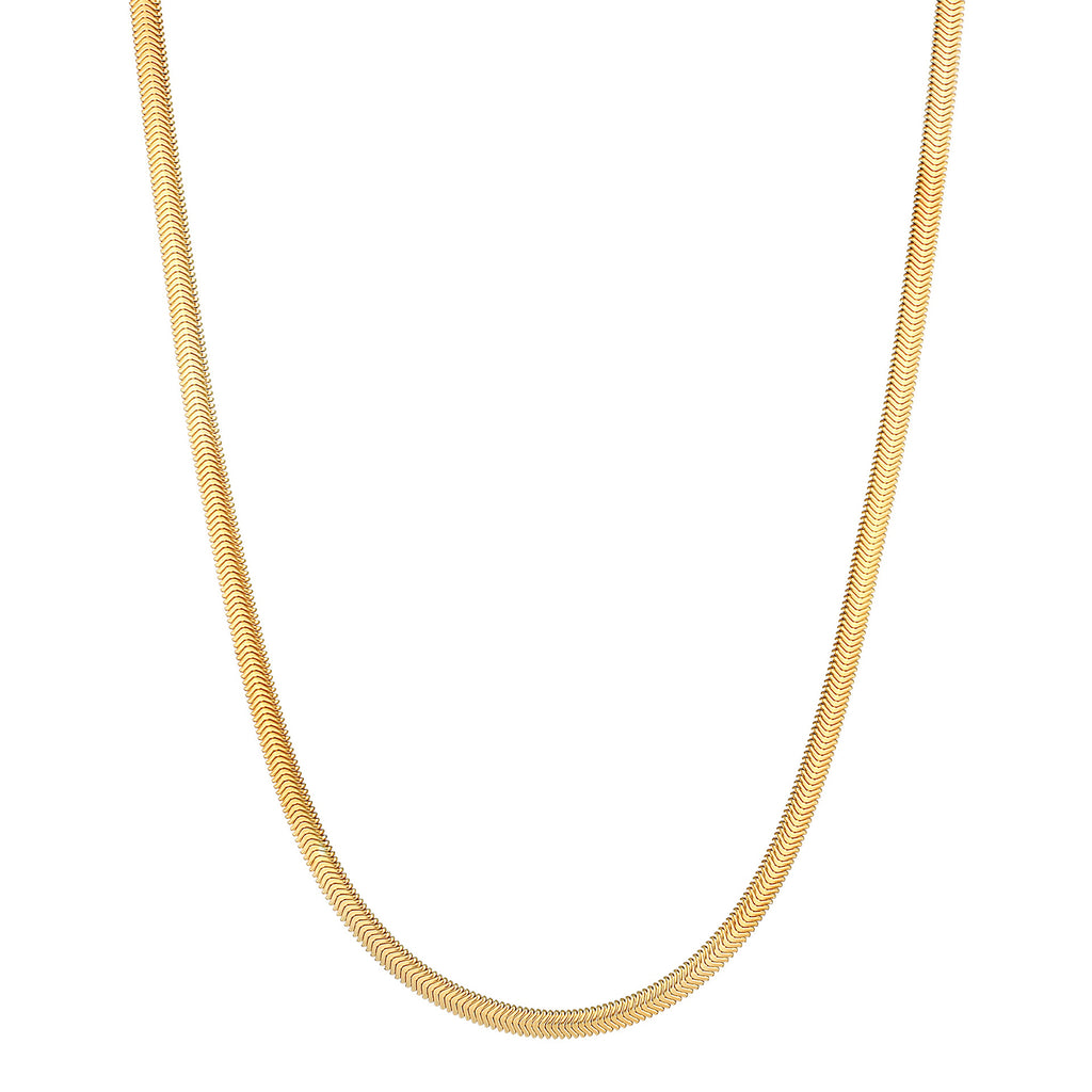 Gold - Elli PREMIUM | Schlangen-Halskette | 925 Sterling Silber vergoldet
